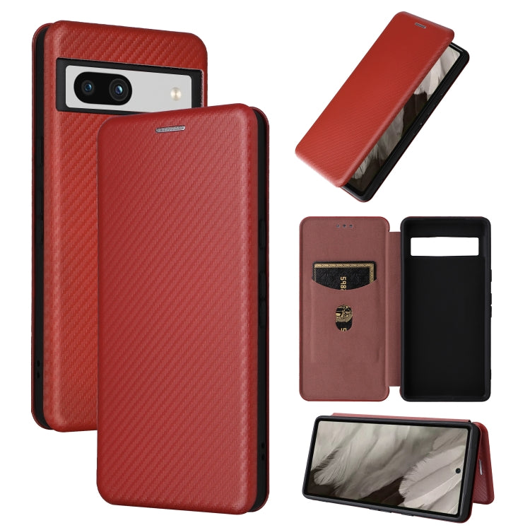 Carbon Fiber Texture Flip Leather Phone Case, For vivo X80 Pro 5G, For vivo X90 Pro+ 5G, For Fujitsu Arrows N F-51C, For Google Pixel 7a