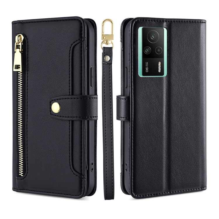 Sheep Texture Cross-body Zipper Wallet Leather Phone Case, For vivo S16 / S16 Pro, For vivo Y02 4G, For Fujitsu Arrows N F-51C, For Xiaomi Redmi K60E