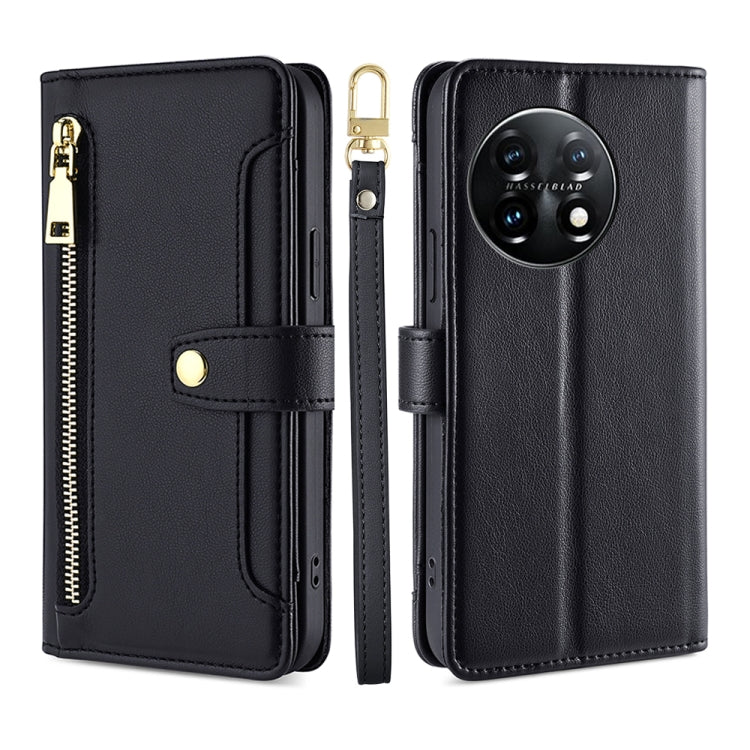 Sheep Texture Cross-body Zipper Wallet Leather Phone Case, For Xiaomi Redmi K60 / K60 Pro, For Honor 80 GT, For OnePlus 11