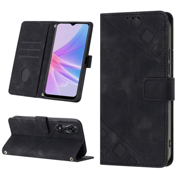 Skin-feel Embossed Leather Phone Case, For Sony Xperia 1 IV, For Sony Xperia 5 IV, For Sony Xperia 10 IV, For OPPO A78