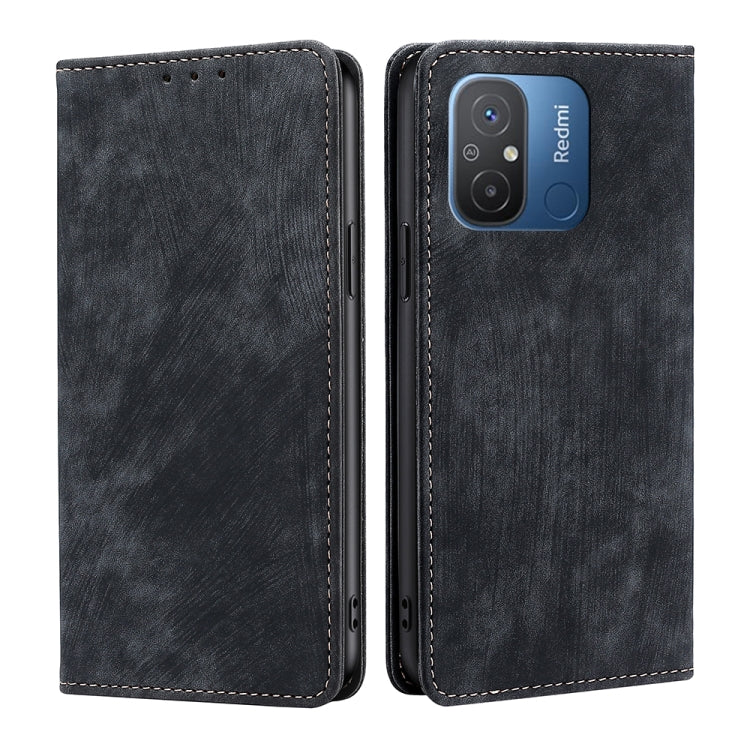 RFID Anti-theft Brush Magnetic Leather Phone Case, For Motorola Moto G53 5G/G13 4G/G23 4G, For Motorola Moto G73 5G, For OPPO Reno8 T 5G/A1 Pro 5G, For Xiaomi Redmi 12C 4G