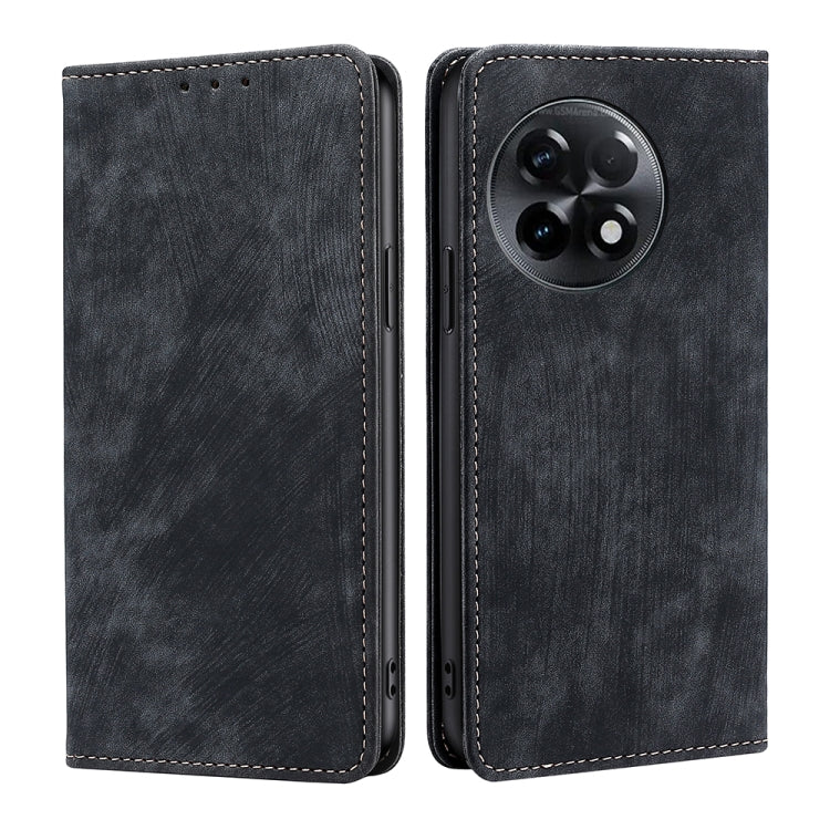 RFID Anti-theft Brush Magnetic Leather Phone Case, For Kyocera Android One S10, For OnePlus Ace 2/11R