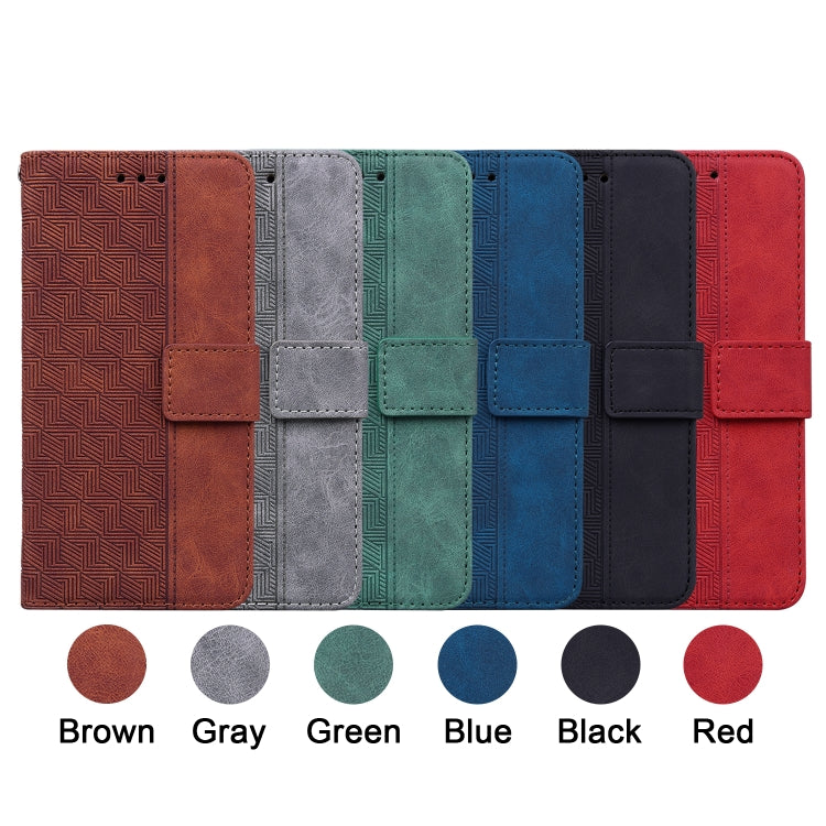 Geometric Embossed Leather Phone Case, For Xiaomi Redmi Note 12 Pro+