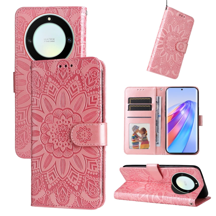 Embossed Sunflower Leather Phone Case, For Samsung Galaxy A24 4G, For Honor X7a, For Honor X8a, For Honor X9a/X40 5G/Magic5 Lite