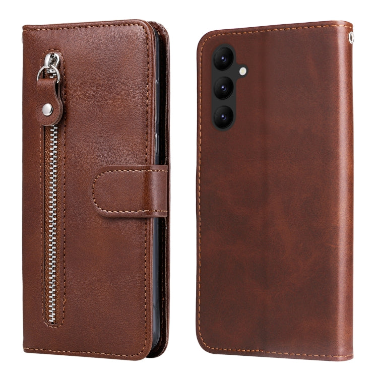 Calf Texture Zipper Leather Phone Case, For Samsung Galaxy A24 4G