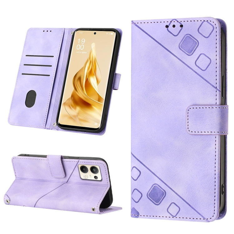 Skin-feel Embossed Leather Phone Case, For Realme 6, For Realme 6 Pro, For OPPO Reno5 A, For OPPO Reno9 Pro+