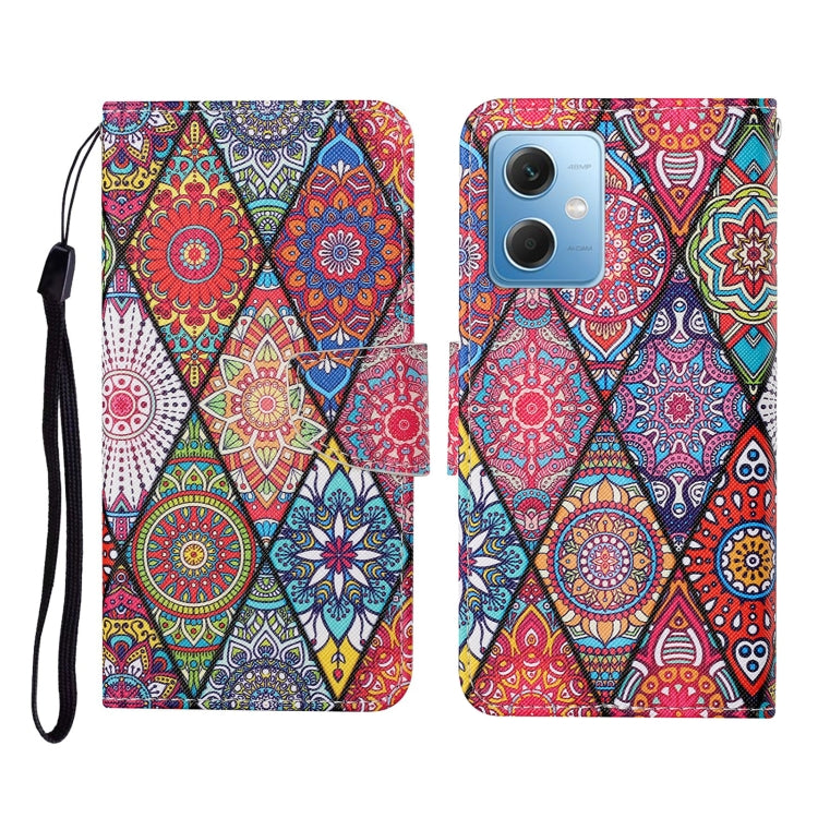 Colored Drawing Pattern Flip Leather Phone Case, For Xiaomi Redmi Note 12 5G Global/Poco X5