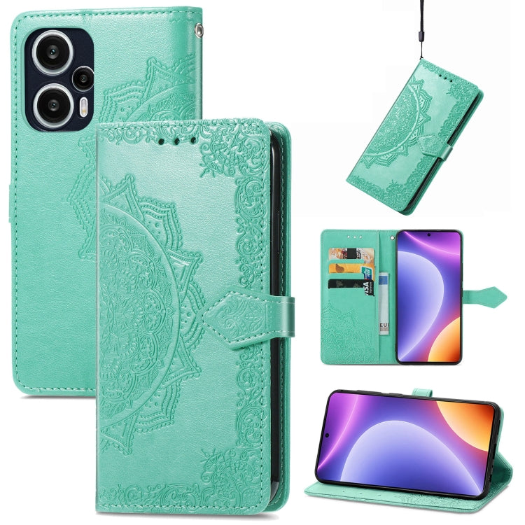 Mandala Flower Embossed Leather Phone Case, For Xiaomi Redmi 12C, For Xiaomi Redmi K60 Pro, For Xiaomi Redmi Note 12 4G Global, For Xiaomi Redmi Note 12 Turbo