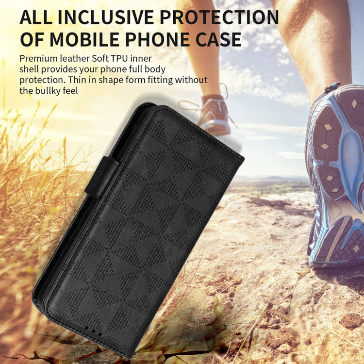Symmetrical Triangle Leather Phone Case, For Huawei Enjoy 60 4G, For Blackview A85, For OnePlus Nord CE 3