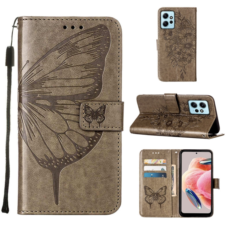 Embossed Butterfly Leather Phone Case, For Realme GT Neo 5 5G / GT3, For OPPO A1 Pro / Reno8 T 5G, For Xiaomi Redmi Note 12 4G Global