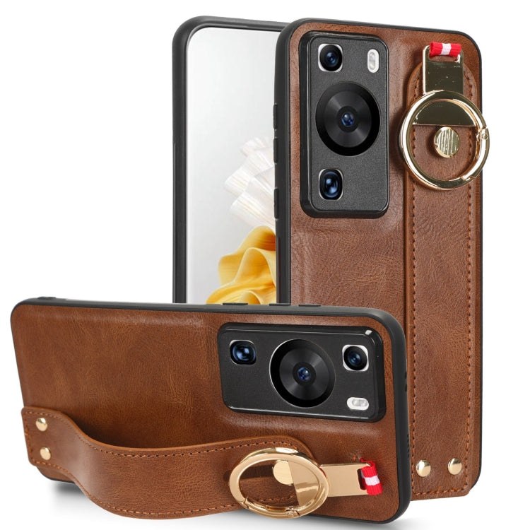 Wristband Leather Back Phone Case, For Nothing Phone 1, For Asus ROG Phone 5 ZS673KS, For Huawei P60 Art, For Huawei P60 / P60 Pro