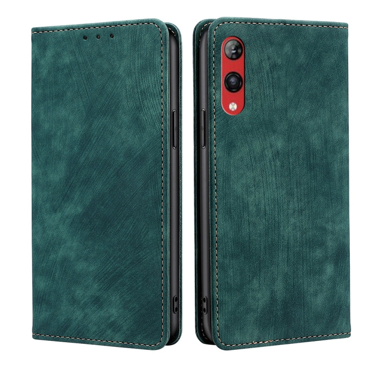RFID Anti-theft Brush Magnetic Leather Phone Case, For Huawei P60 / P60 Pro, For Huawei Enjoy 60, For Rakuten Big S, For Rakuten Hand 4G