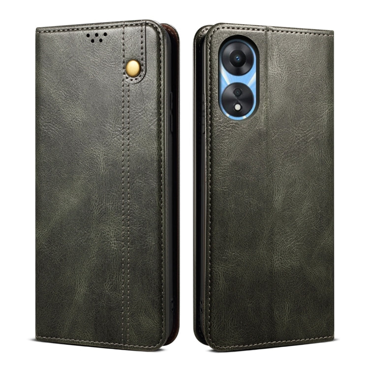 Oil Wax Crazy Horse Texture Leather Phone Case, For OPPO Find X7, For OPPO Reno10 Pro+ Global, For OPPO A98 5G, For OPPO A38 4G / A18 4G, For OPPO Reno8 T 5G / A1 Pro, For OPPO A58 4G