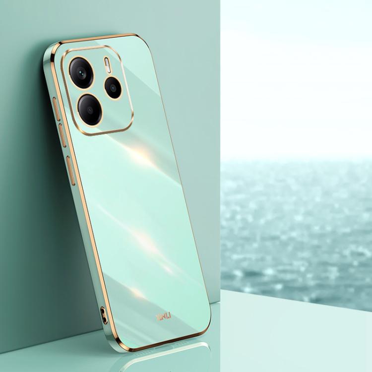 XINLI Straight Edge 6D Electroplate TPU Phone Case, For Redmi Note 14 Pro 4G Global, For Redmi Note 14 4G 163.25mm, For Redmi Note 14 5G Global