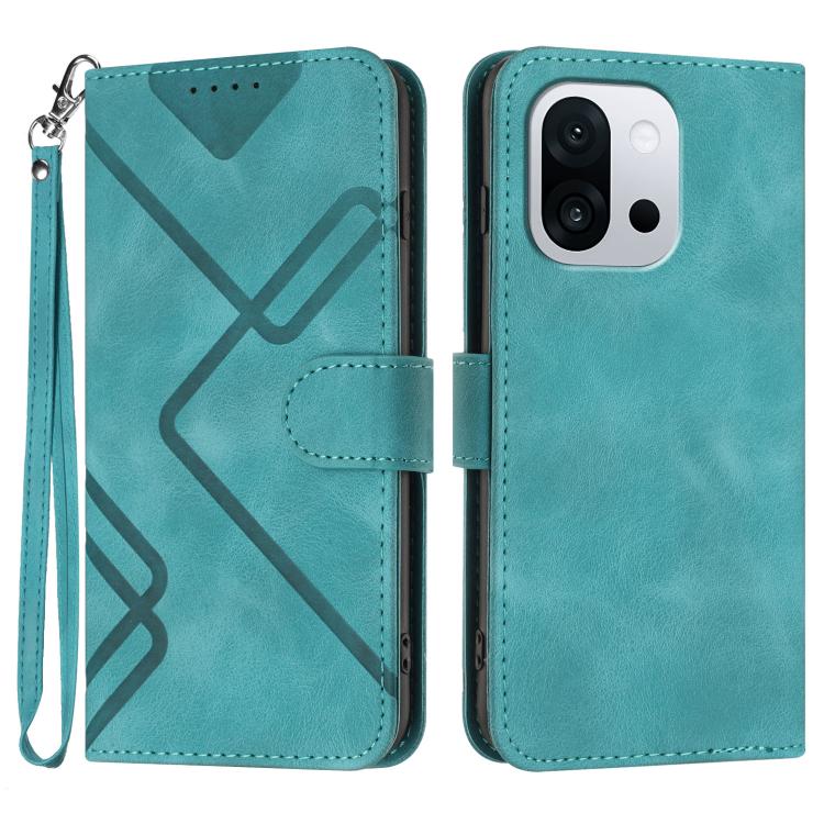 Line Pattern Skin Feel Leather Phone Case, For OnePlus Turbo 6 / 6V, For OnePlus Ace 6, For OnePlus 15, For OnePlus 13T