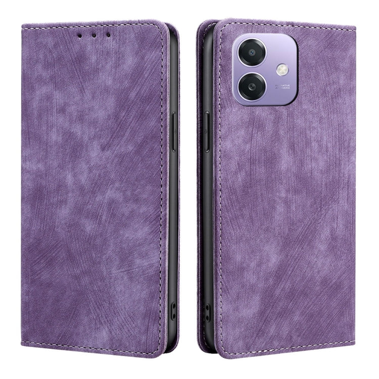 RFID Anti-theft Brush Magnetic Leather Phone Case, For OPPO F29 5G Global, For OPPO A5 Pro 5G Global, For OPPO Reno13 F 5G / 4G, For OPPO A3 5G India