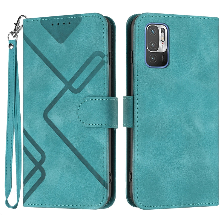 Line Pattern Skin Feel Leather Phone Case, For Xiaomi Redmi 9A/9AT/9i, For Xiaomi Redmi 9/9 Prime/Poco M2, For Xiaomi Mi 11 Lite 4G/5G, For Xiaomi Redmi Note 10 5G