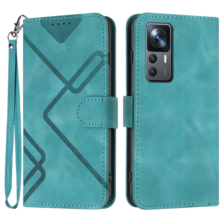 Line Pattern Skin Feel Leather Phone Case, For Xiaomi 13, For Xiaomi Redmi A1+, For Xiaomi Civi 2, For Xiaomi Redmi K50 Ultra/12T/12T Pro