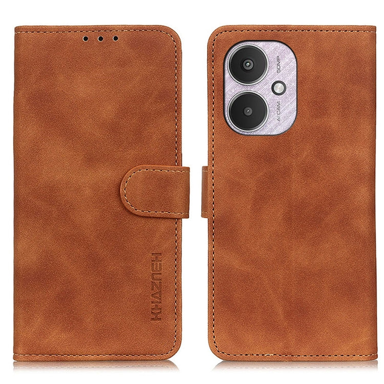 KHAZNEH Retro Texture Flip Leather Phone Case, For Xiaomi Poco F6 / Redmi Turbo 3, For Xiaomi Poco F6 Pro, For Xiaomi Redmi K70 5G / K70 Pro 5G, For Xiaomi Redmi Note 13 Pro 4G/Poco M6 Pro 4G, For Xiaomi Redmi A3, For Xiaomi Redmi 13C