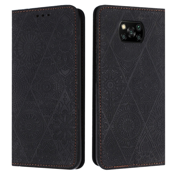 Ethnic Embossed Adsorption Leather Phone Case, For Xiaomi Poco X4 Pro 5G, For Xiaomi Redmi 10, For Xiaomi Poco M4 Pro 5G, For Xiaomi Poco X3 NFC