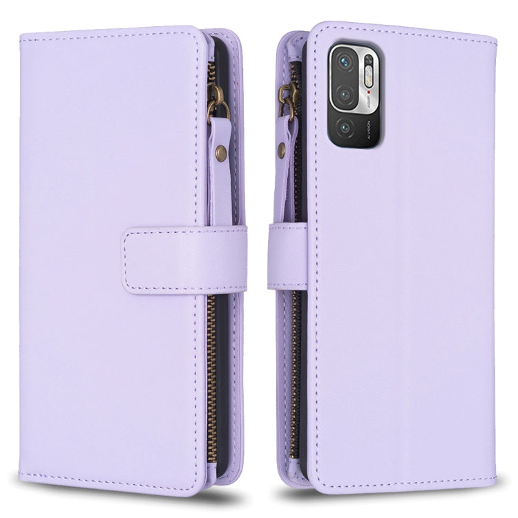 9 Card Slots Zipper Wallet Leather Flip Phone Case, For Xiaomi Mi 11T / 11T Pro, For Xiaomi Redmi 10, For Xiaomi Mi 11 Lite, For Xiaomi Redmi Note 10 5G