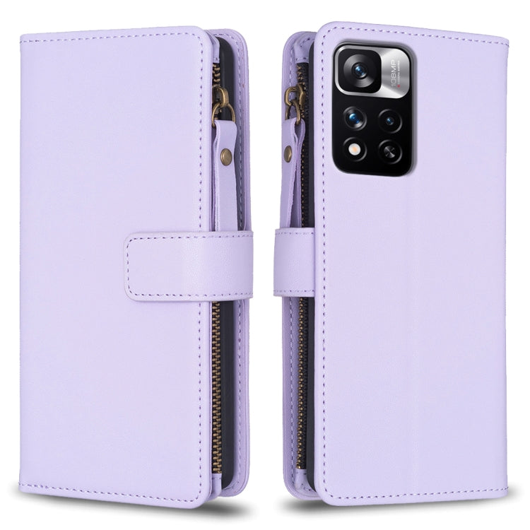9 Card Slots Zipper Wallet Leather Flip Phone Case, For Xiaomi Redmi 10C, For Xiaomi 12 Pro, For Xiaomi 12, For Xiaomi Redmi Note 11 Pro