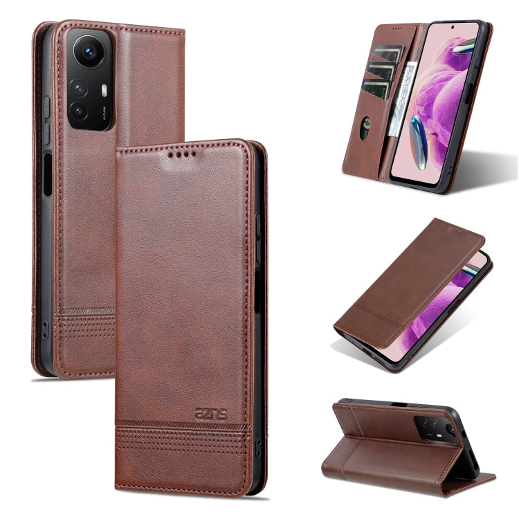 AZNS Magnetic Calf Texture Flip Leather Phone Case, For Xiaomi Redmi K60 Ultra/Mi 13T/13T Pro, For Xiaomi Redmi K70/K70 Pro, For Xiaomi Redmi 12 4G, For Xiaomi Redmi Note 12S