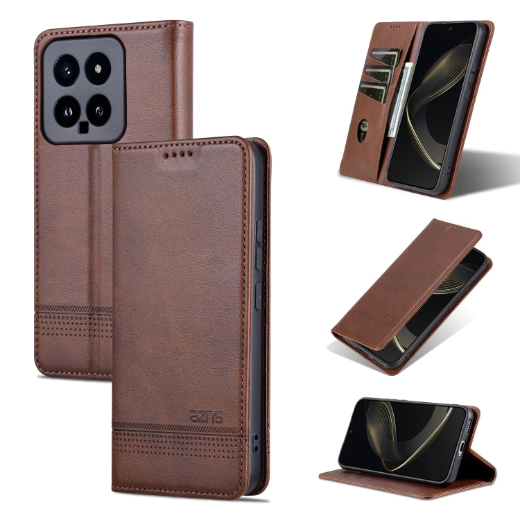 AZNS Magnetic Calf Texture Flip Leather Phone Case, For Xiaomi 14 Ultra, For Xiaomi Redmi 13C / Poco C65, For Xiaomi 14 Pro, For Xiaomi 14