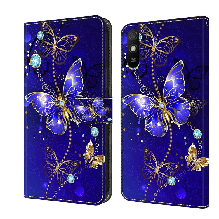 Crystal 3D Shockproof Protective Leather Phone Case, For Xiaomi Redmi 9A