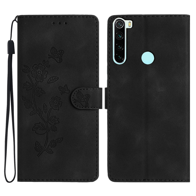 Flower Butterfly Embossing Pattern Leather Phone Case, For Xiaomi Redmi 9, For Xiaomi Redmi 9C, For Xiaomi Redmi Note 8T