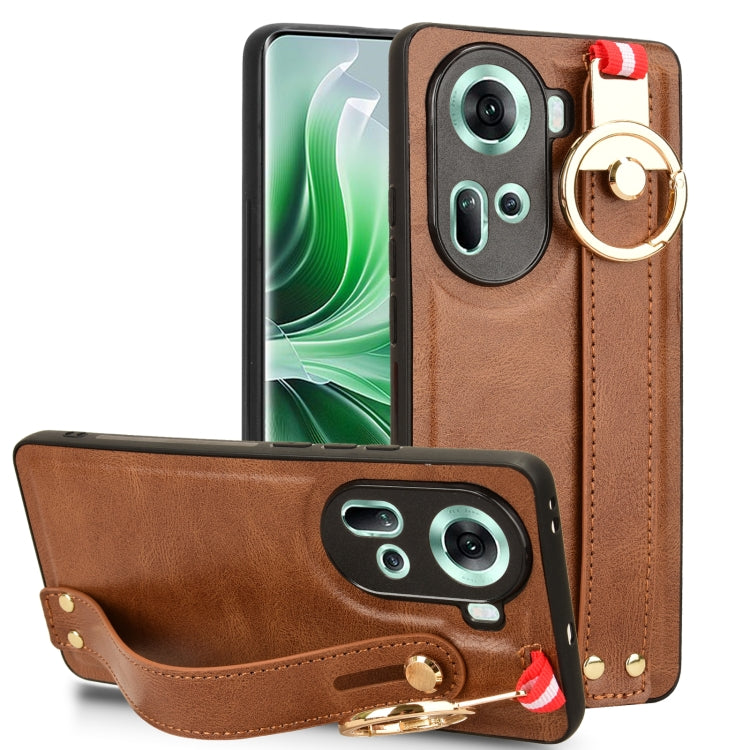 Wristband Leather Back Phone Case, For OPPO Reno12 5G Global, For OPPO Reno11 F / F25 Pro, For OPPO Find X7, For OPPO Reno11 5G Global