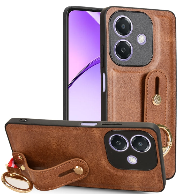 Wristband Leather Back Phone Case, For OPPO Reno13 F 5G, For OPPO Find X8, For OPPO K12x 5G / A3 Pro Global, For OPPO A3x 5G