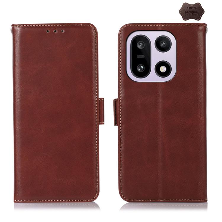 Magnetic Crazy Horse Texture Genuine Leather RFID Phone Case, For OnePlus Nord CE6 Lite 5G Global, For OnePlus Ace 6 Ultra, For OnePlus 15T, For OnePlus Turbo 6V / Turbo 6, For OnePlus 15R/Ace 6 5G/Ace 6T 5G, For OnePlus 15