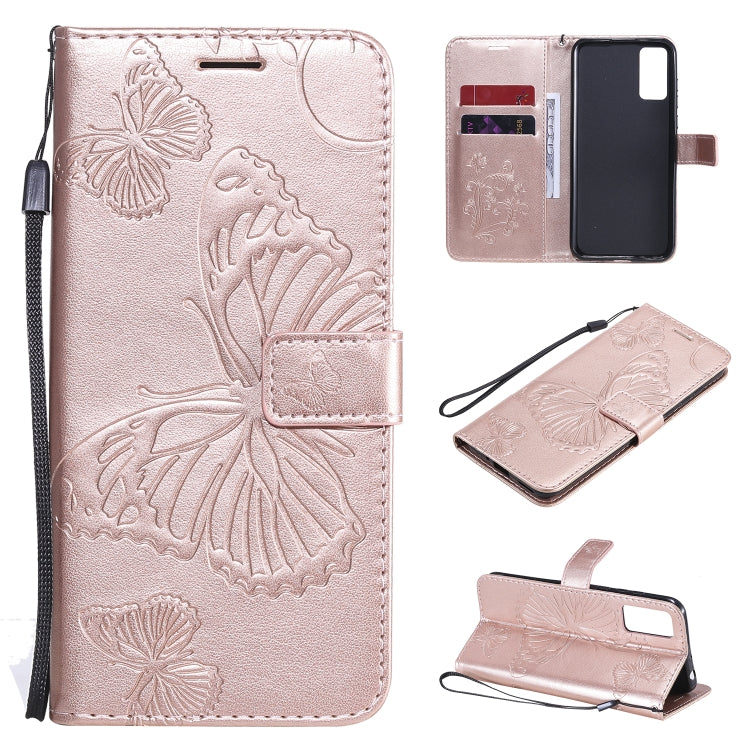 3D Butterflies Embossing Pattern Horizontal Flip Leather Case with Holder & Card Slot & Wallet, For Huawei Honor 30, For Huawei Honor Play 4T Pro