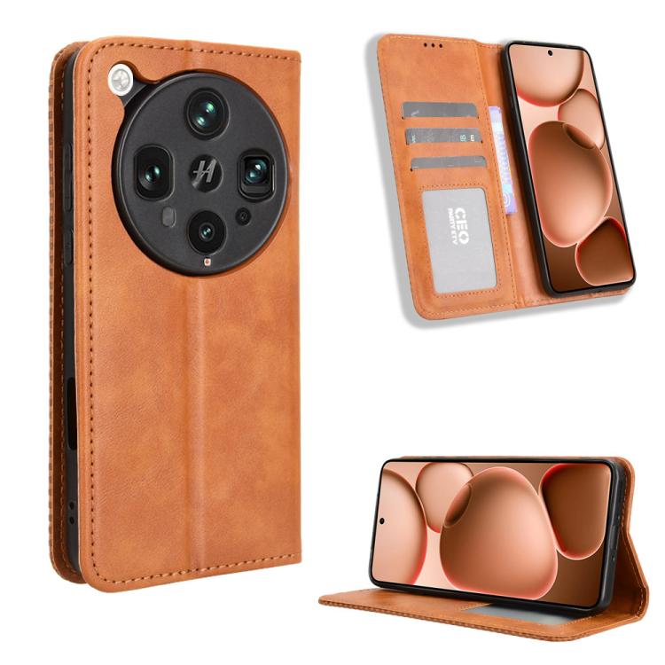 Magnetic Buckle Retro Texture Leather Phone Case, For OPPO A5 4G / 5G Global, For OPPO Reno14 5G Global, For OPPO K13 5G, For OPPO Find X8s+ 5G, For OPPO Find X8s 5G, For OPPO Find X8 Ultra 5G
