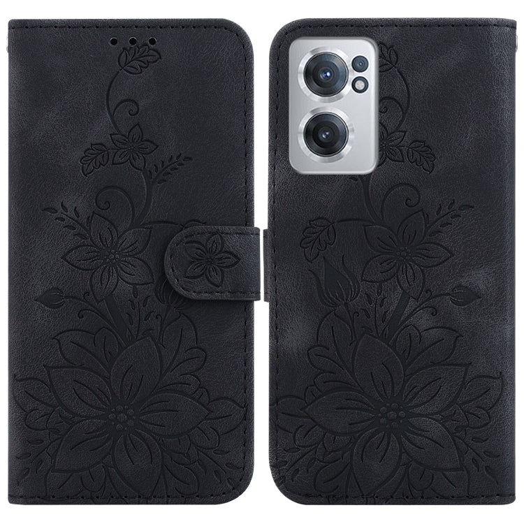 Lily Embossed Leather Phone Case, For OnePlus Nord 2T, For OnePlus Nord CE 2 Lite 5G, For OnePlus 10R / Ace, For OnePlus Nord CE 2 5G