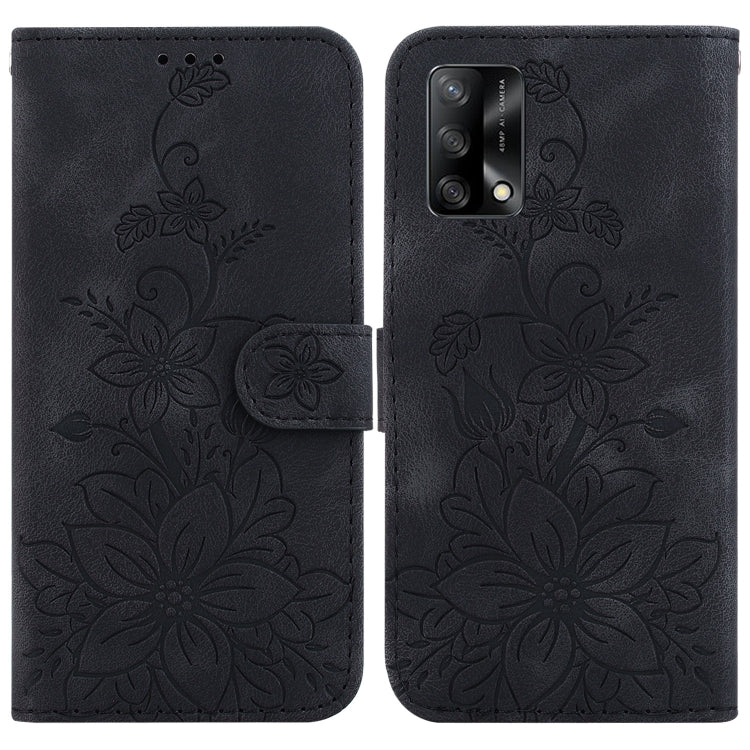 Lily Embossed Leather Phone Case, For OPPO A94 4G / F19 Pro / Reno5 F, For OPPO A94 5G / F19 Pro+ 5G / Reno5 Z, For OPPO A74 5G / A93 5G / A54 5G, For OPPO A74 4G / F19 4G
