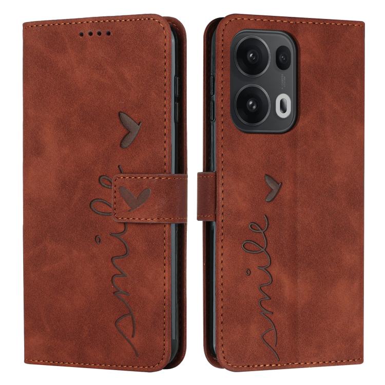 Skin Feel Heart Embossed Leather Phone Case with Long Lanyard, For OPPO A5x 5G Global, For OPPO Reno14 Pro Global, For OPPO A5 Pro 5G Global, For OPPO Reno13 Pro Global