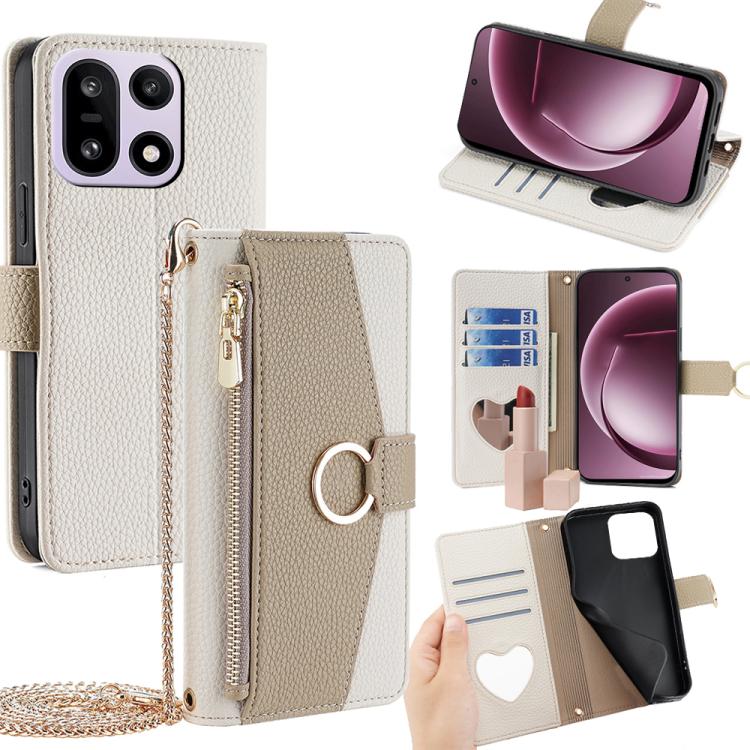 Crossbody Litchi Texture Leather Phone Case, For OnePlus 15T 5G, For OnePlus Turbo 6 / 6V, For OnePlus Ace 6, For OnePlus 15