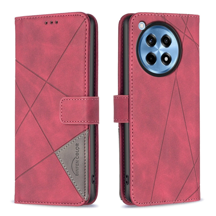 BF05 Magnetic Buckle Rhombus Texture Leather Phone Case, For OnePlus 13, For OnePlus Nord 4, For OnePlus Nord CE4 Lite Global, For OnePlus 12R