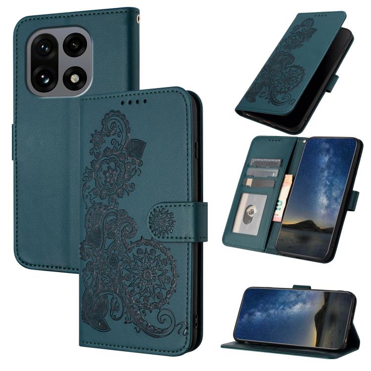 Datura Flower Embossed Flip Leather Phone Case, For OnePlus Turbo 6 / 6V, For OnePlus Ace 6, For OnePlus 15