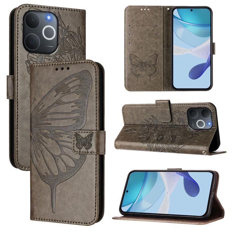 Embossed Butterfly Leather Phone Case, For Realme 16 Pro+ 5G Global, For Realme 16 Pro 5G Global, For Realme Note 70 4G / 70T 4G