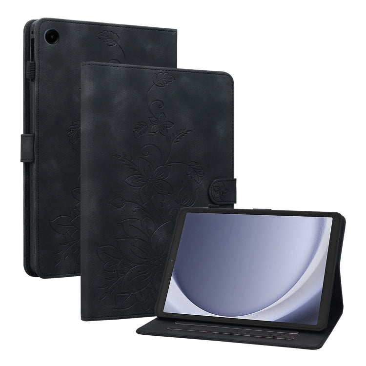 Lily Embossed Leather Tablet Case, For Galaxy Tab S12+, For Samsung Galaxy Tab A11+ / A9+, For Samsung Galaxy Tab A11 / A9
