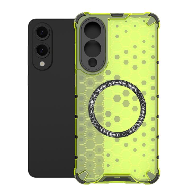 Honeycomb Magnetic Ring Shockproof Phone Case, For Samsung Galaxy S26+ 5G, For Samsung Galaxy S26 Ultra 5G, For Samsung Galaxy S26 5G, For Samsung Galaxy S25 Edge 5G