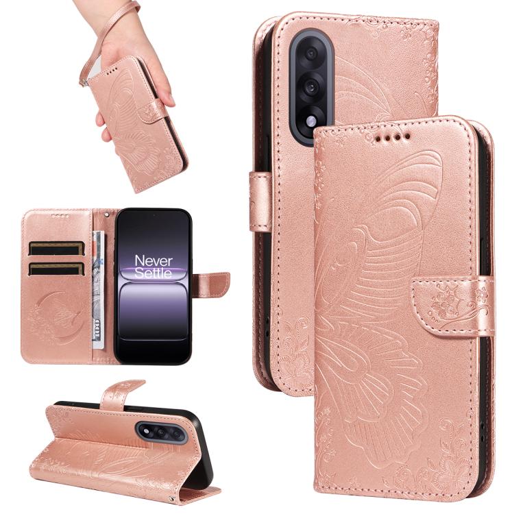 Swallowtail Butterfly Embossed Leather Phone Case, For OnePlus Ace 6 Ultra, For OnePlus Ace 6, For OnePlus 15, For OnePlus Ace 5 Ultra