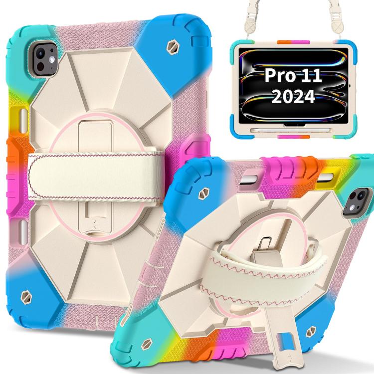 Contrast Color Robot Silicone Hybrid PC Tablet Case, For iPad Pro 13 2025 / 2024, For iPad Pro 11 2025 / 2024