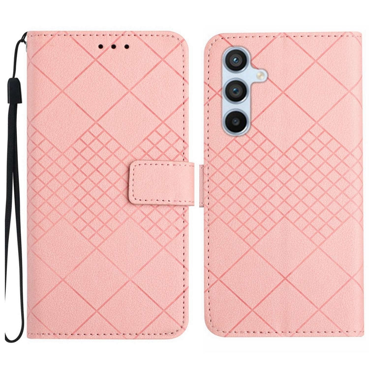 Rhombic Grid Texture Leather Phone Case, For Samsung Galaxy S25 Ultra 5G, For Samsung Galaxy S24 FE