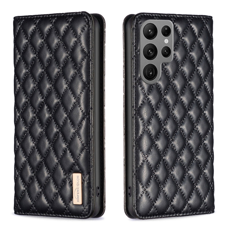 Diamond Lattice Magnetic Leather Flip Phone Case, For Galaxy S26 FE 5G, For Samsung Galaxy S25 5G, For Samsung Galaxy S25+ 5G, For Samsung Galaxy S25 Ultra 5G