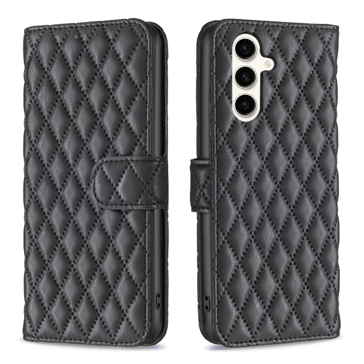 Diamond Lattice Wallet Flip Leather Phone Case, For Samsung Galaxy S25 5G, For Samsung Galaxy S25+ 5G, For Samsung Galaxy S25 Ultra 5G, For Samsung Galaxy S24 FE 5G