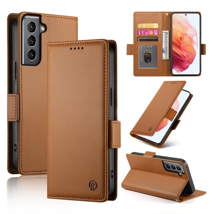 Side Buckle Magnetic Frosted Leather Phone Case, For Samsung Galaxy S23 5G, For Samsung Galaxy S21 FE 5G, For Samsung Galaxy S21 5G